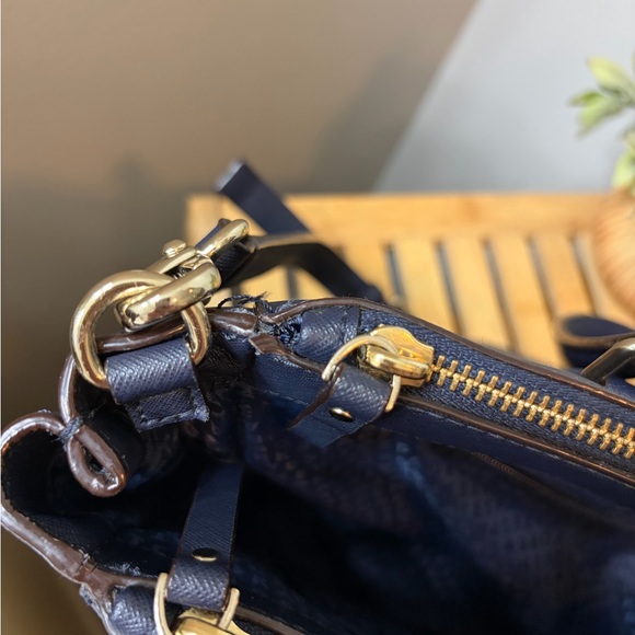 Kate Spade Navy Blue Leather Tote Bag - Picture 8 of 11